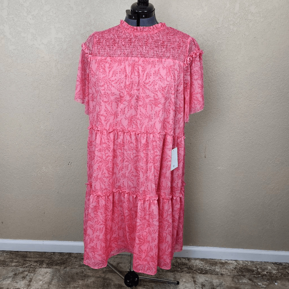 DM Fashion Pink Smock Dress Size 3XL New with Tags (4155)